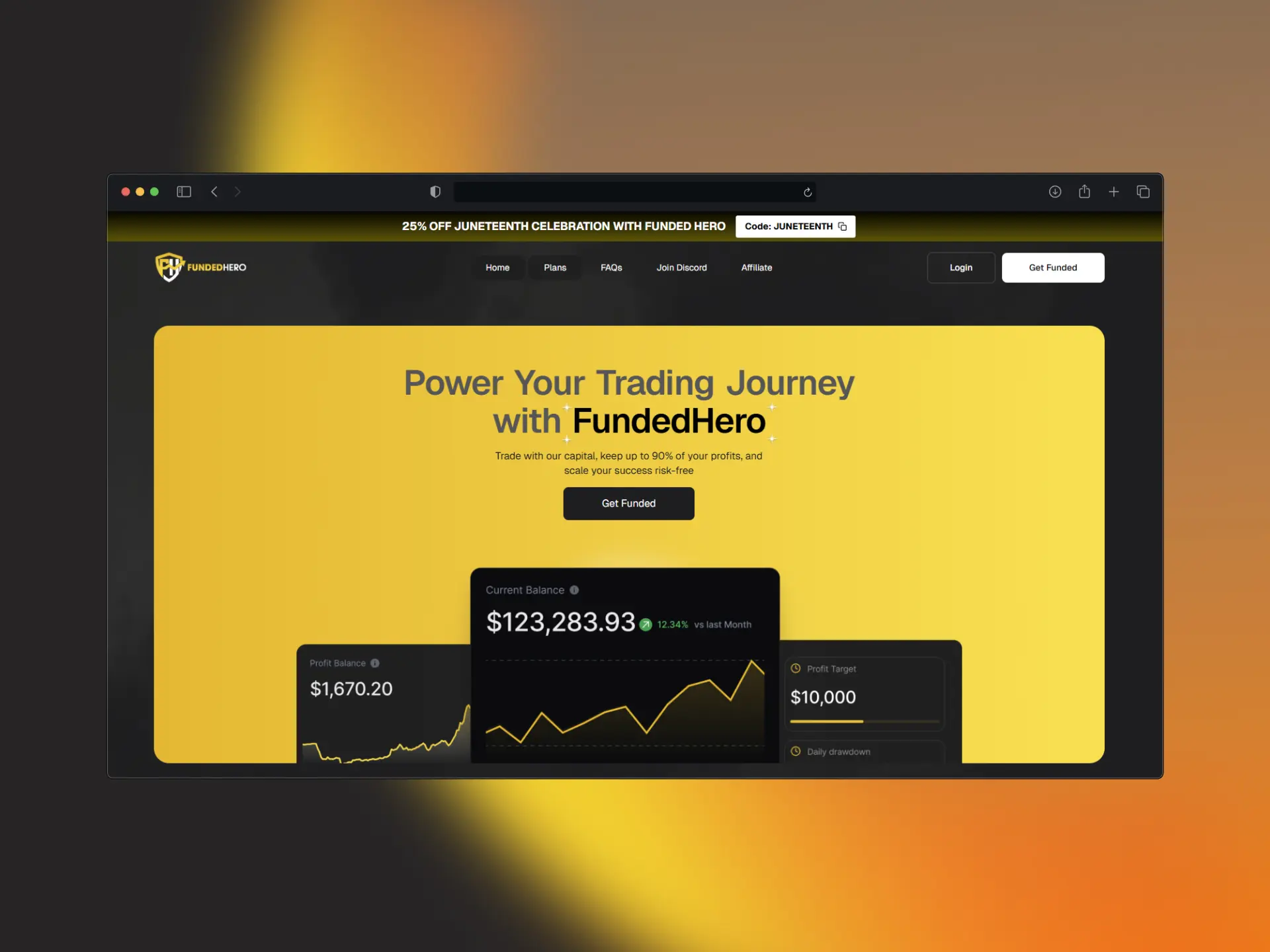 FUNDED HERO. We evaluate according to objectives that best fit your style. From beginners to experts, traders from 195+ countries trust our platform. Quick and reliable.